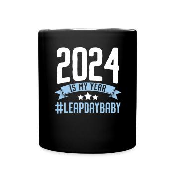 Happy Birthday Schaltjahr 29. Februar Schalttag - Tasse einfarbig - Schwarz - Vorne