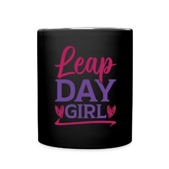 Happy Birthday Schaltjahr 29. Februar Schalttag - Tasse einfarbig - Schwarz - Vorne