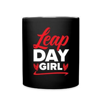 Happy Birthday Schaltjahr 29. Februar Schalttag - Tasse einfarbig - Schwarz - Vorne