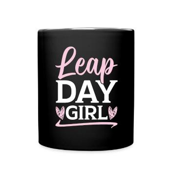 Happy Birthday Schaltjahr 29. Februar Schalttag - Tasse einfarbig - Schwarz - Vorne
