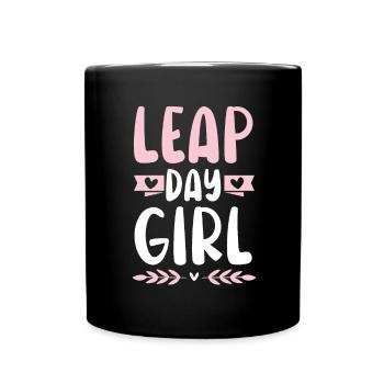 Happy Birthday Schaltjahr 29. Februar Schalttag - Tasse einfarbig - Schwarz - Vorne