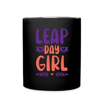 Happy Birthday Schaltjahr 29. Februar Schalttag - Tasse einfarbig - Schwarz - Vorne
