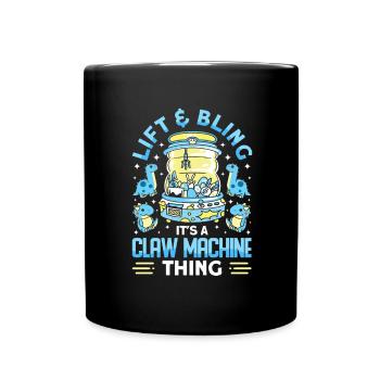 Claw Game Funny Claw Machine - Full Colour Mug - black - Front