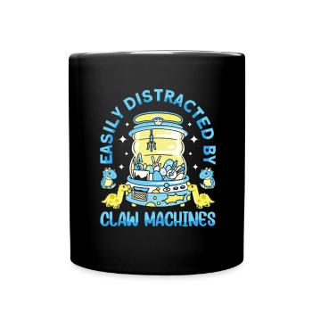 Claw Game Funny Claw Machine - Full Colour Mug - black - Front