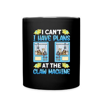 Claw Game Funny Claw Machine - Full Colour Mug - black - Front