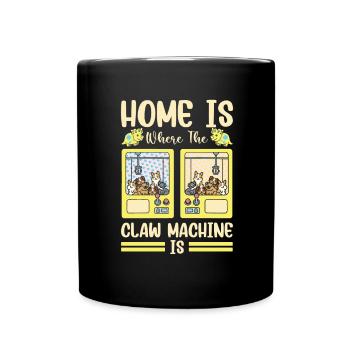 Claw Game Funny Claw Machine - Full Colour Mug - black - Front