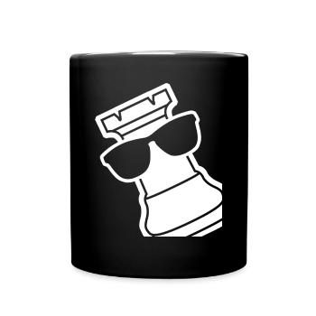 Chess Rook with Sunglasses - Tasse einfarbig - Schwarz - Vorne