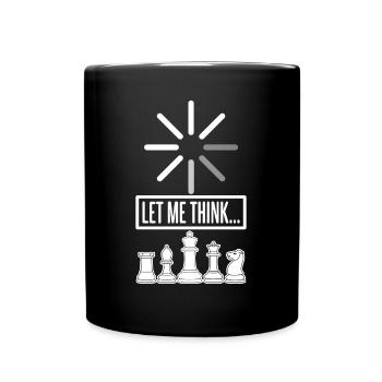Chess Thinking Chess Board Chess Player - Tasse einfarbig - Schwarz - Vorne
