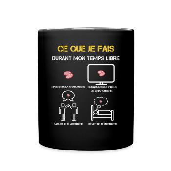Freizeitgeschenke Charcuterie - Tasse einfarbig - Schwarz - Vorne