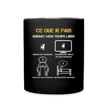 Chihuahua Freizeitgeschenke - Tasse einfarbig - Schwarz - Vorne