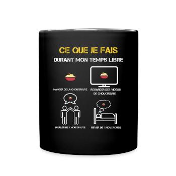 cadeaux temps libre choucroute - Mug uni - noir - Devant