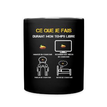 Couscous Freizeitgeschenke - Tasse einfarbig - Schwarz - Vorne