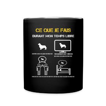 Golden-Retriever Freizeitgeschenke - Tasse einfarbig - Schwarz - Vorne