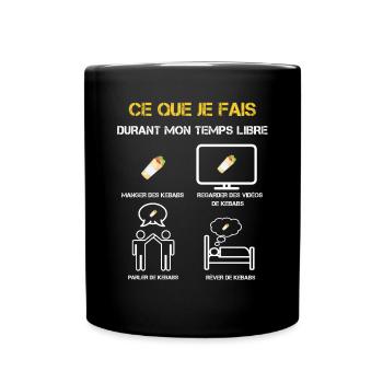 Freizeit Kebab Geschenke - Tasse einfarbig - Schwarz - Vorne