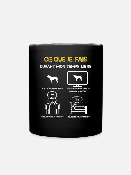 Mastiff Freizeit Geschenke - Tasse einfarbig - Schwarz