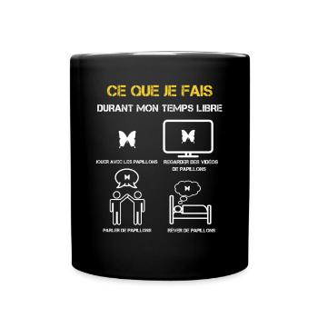 Schmetterling Freizeit Geschenke - Tasse einfarbig - Schwarz - Vorne