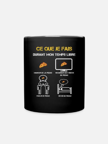 cadeaux temps libre pizza - Mug uni - noir
