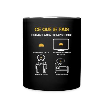 Free Time Taco Gifts - Full Colour Mug - black - Front