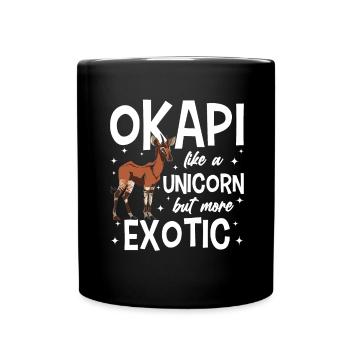 Lustiger Tierpfleger Okapi-liebhaber - Tasse einfarbig - Schwarz - Vorne