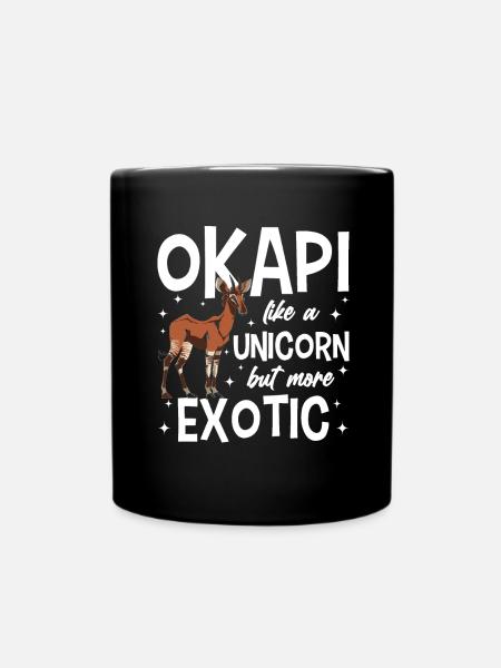 Lustiger Tierpfleger Okapi-liebhaber - Tasse einfarbig - Schwarz