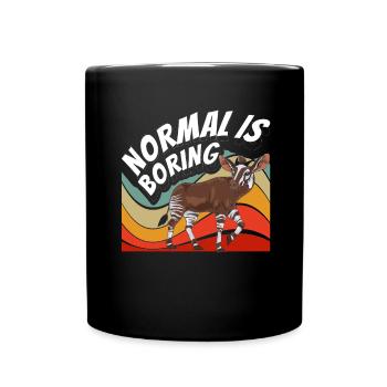 Lustiger Tierpfleger Okapi-liebhaber - Tasse einfarbig - Schwarz - Vorne