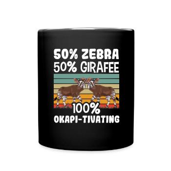 Lustiger Tierpfleger Okapi-liebhaber - Tasse einfarbig - Schwarz - Vorne