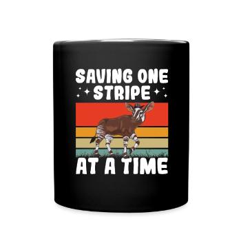 Lustiger Tierpfleger Okapi-liebhaber - Tasse einfarbig - Schwarz - Vorne