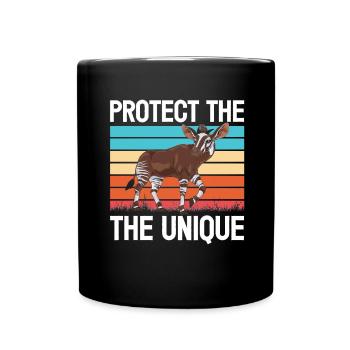 Lustiger Tierpfleger Okapi-liebhaber - Tasse einfarbig - Schwarz - Vorne