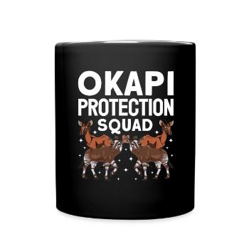 Lustiger Tierpfleger Okapi-liebhaber - Tasse einfarbig - Schwarz - Vorne