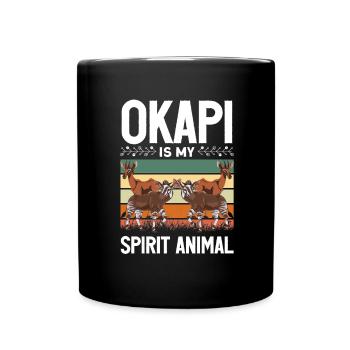 Lustiger Tierpfleger Okapi-liebhaber - Tasse einfarbig - Schwarz - Vorne