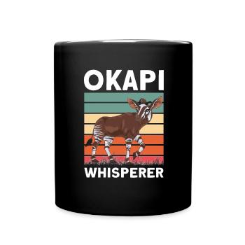 Lustiger Tierpfleger Okapi-liebhaber - Tasse einfarbig - Schwarz - Vorne