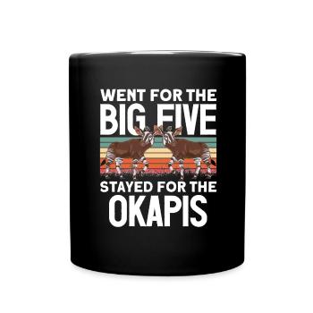 Lustiger Tierpfleger Okapi-liebhaber - Tasse einfarbig - Schwarz - Vorne