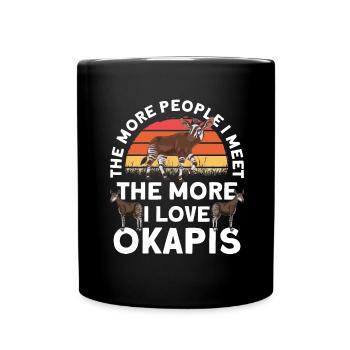 Lustiger Tierpfleger Okapi-liebhaber - Tasse einfarbig - Schwarz - Vorne