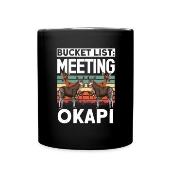 Lustiger Tierpfleger Okapi-liebhaber - Tasse einfarbig - Schwarz - Vorne
