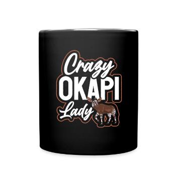 Lustiger Tierpfleger Okapi-liebhaber - Tasse einfarbig - Schwarz - Vorne