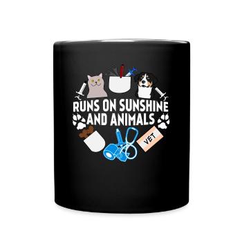 Veterinary Pets Medicine Veterinarian - Tasse einfarbig - Schwarz - Vorne