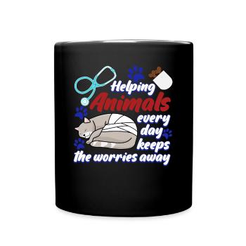 Veterinary Medicine Vet Veterinarian - Tasse einfarbig - Schwarz - Vorne