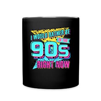 90s Retro 1990 Joke Disco - Tasse einfarbig - Schwarz - Vorne
