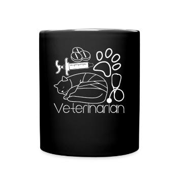 Veterinary Veterinarian Animal Medicine - Tasse einfarbig - Schwarz - Vorne