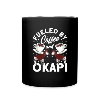 Lustiger Tierpfleger Okapi-liebhaber - Tasse einfarbig - Schwarz - Vorne
