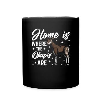 Lustiger Tierpfleger Okapi-liebhaber - Tasse einfarbig - Schwarz - Vorne