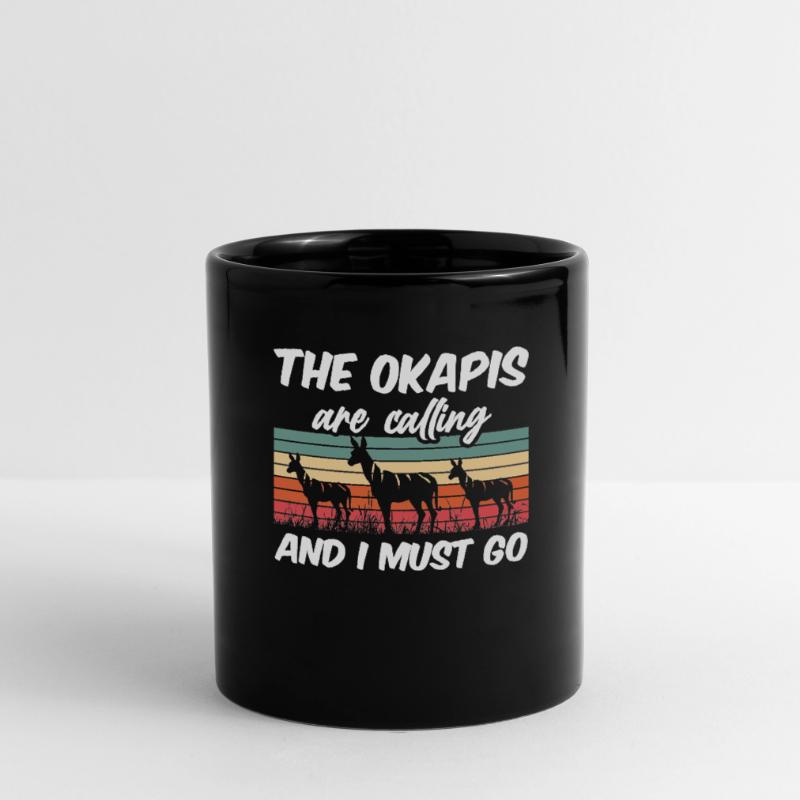 Funny zookeeper okapi lover Full Colour Mug