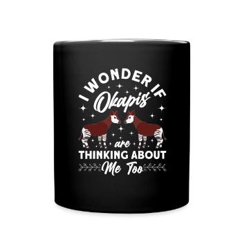 Lustiger Tierpfleger Okapi-liebhaber - Tasse einfarbig - Schwarz - Vorne