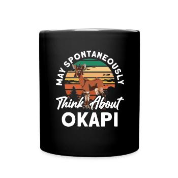 Lustiger Tierpfleger Okapi-liebhaber - Tasse einfarbig - Schwarz - Vorne