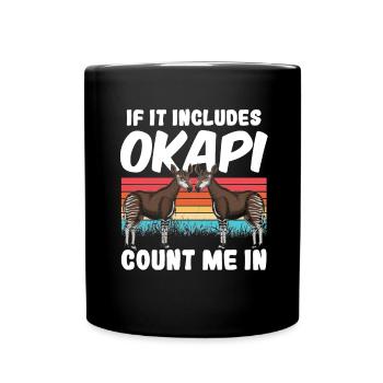 Lustiger Tierpfleger Okapi-liebhaber - Tasse einfarbig - Schwarz - Vorne