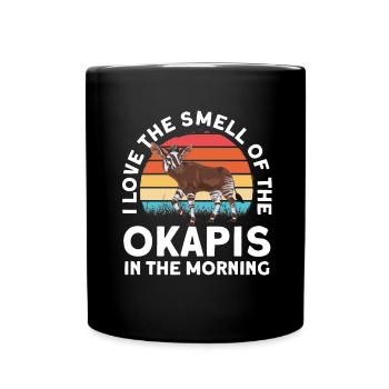 Lustiger Tierpfleger Okapi-liebhaber - Tasse einfarbig - Schwarz - Vorne