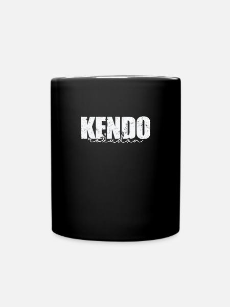 Kendo Rokudan japanische Schwertkampf - Tasse einfarbig - Schwarz