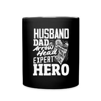 Arrowhead Hunter Bogenschießen Arrowhead - Tasse einfarbig - Schwarz - Vorne