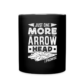 Arrowhead Hunter Bogenschießen Arrowhead - Tasse einfarbig - Schwarz - Vorne