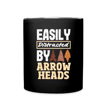 Arrowhead Hunter Bogenschießen Arrowhead - Tasse einfarbig - Schwarz - Vorne